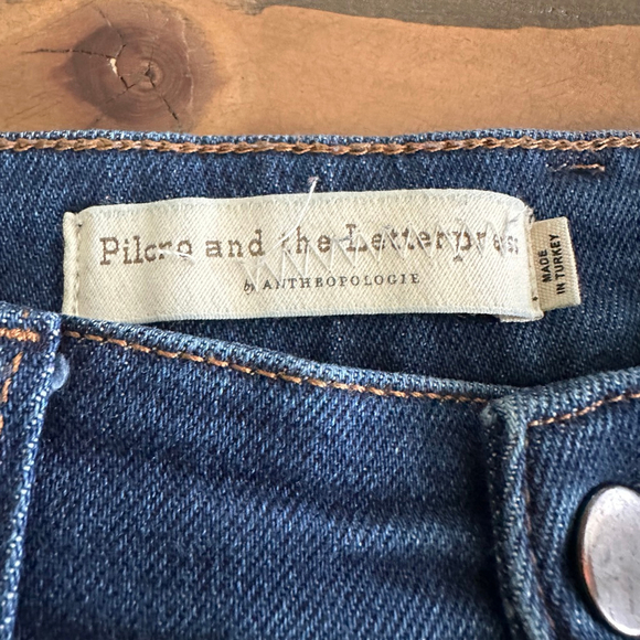 Pilcro and the Letterpress Womens Blue Jeans Size 25 Skinny Denim Pants Button - Picture 2 of 10